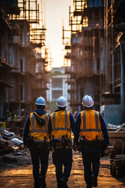 Matrix Realty site engineers at a construction site