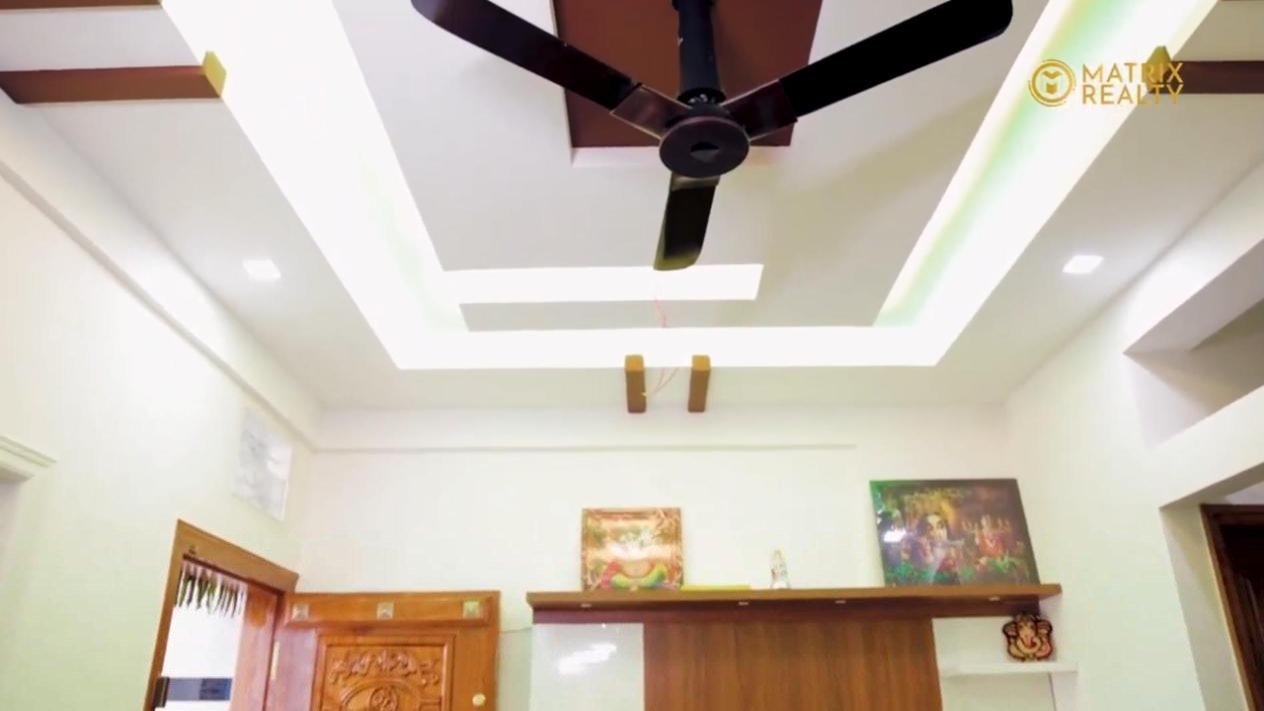 Hall with false ceiling in a Bengaluru home